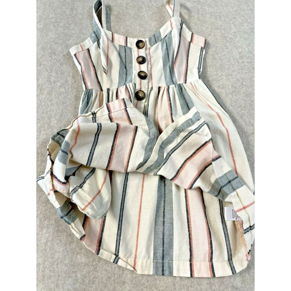 Shyanne Womens Sm Western Sundress Mini Linen Adjustable Straps Button Down - Picture 2 of 16